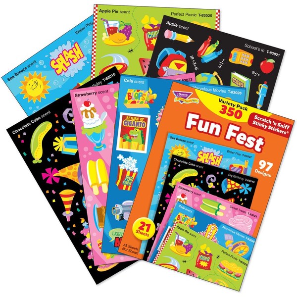 Scratch N' Sniff Variety Pack, Fun Fest, 350 Stickers, Multi